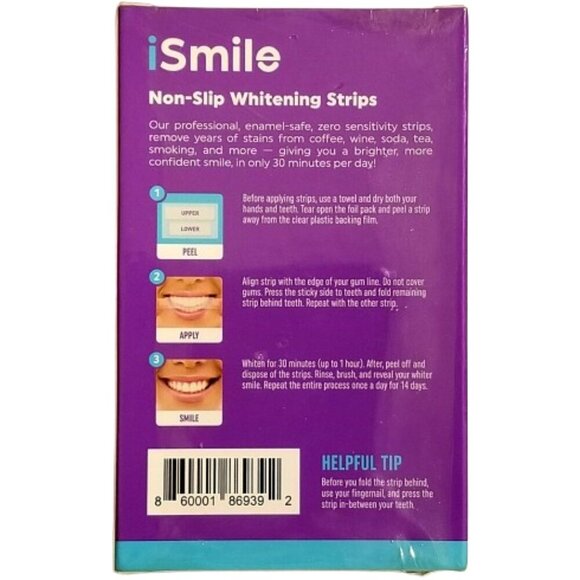 ISmile Professional Teeth Whitening Strips 28 Count Enamel Safe Zero Sensitivity - Picture 2 of 7
